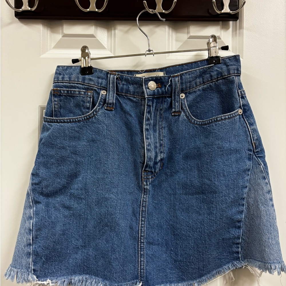 Madewell Classic Blue Denim A-Line Skirt
